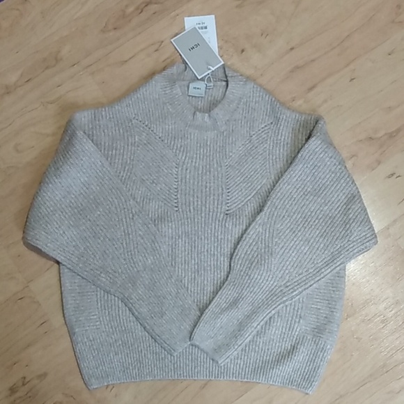 Ichi Ihmylle Sweater Oatmeal Melange Ribbed Sweater M - Picture 7 of 14